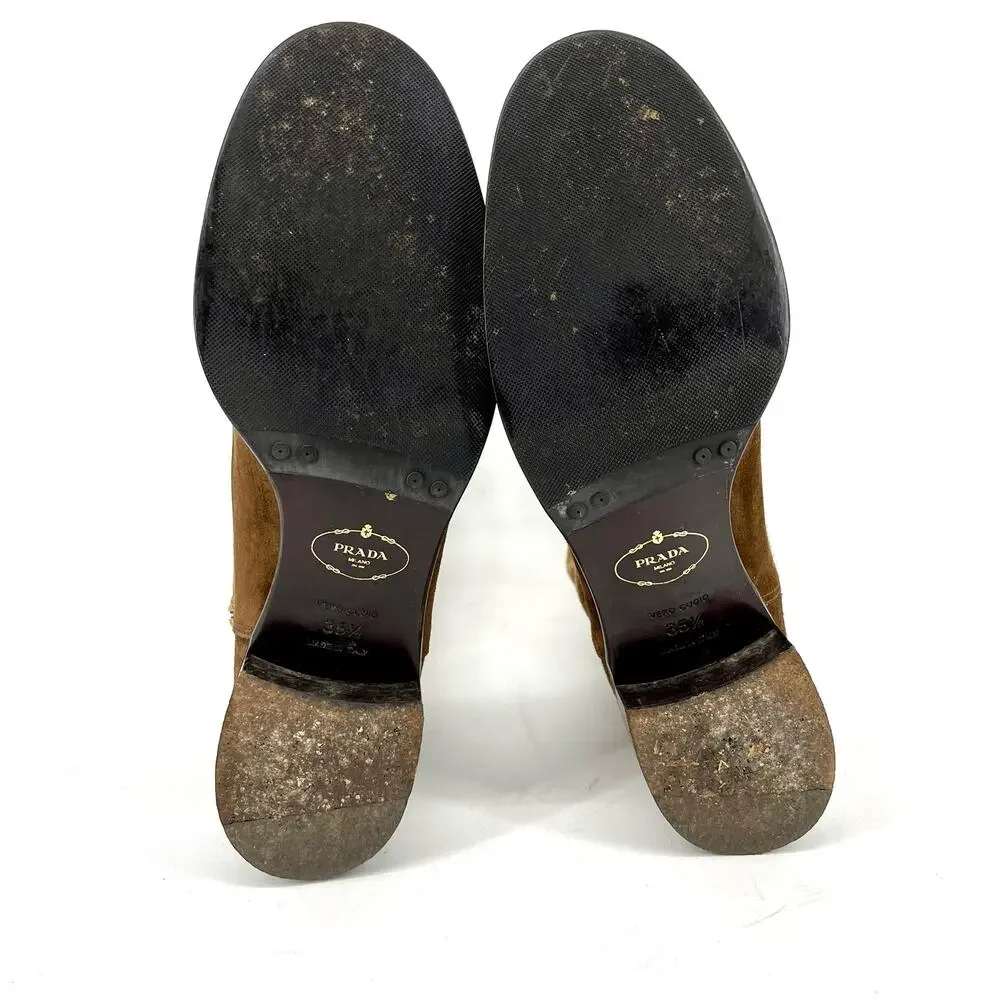 Prada brown suede